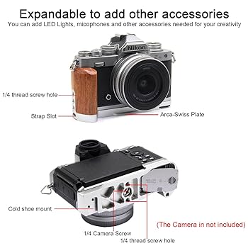 Amazon | 木製ハンドグリップ L字型グリップ Nikon Zfcカメラ用